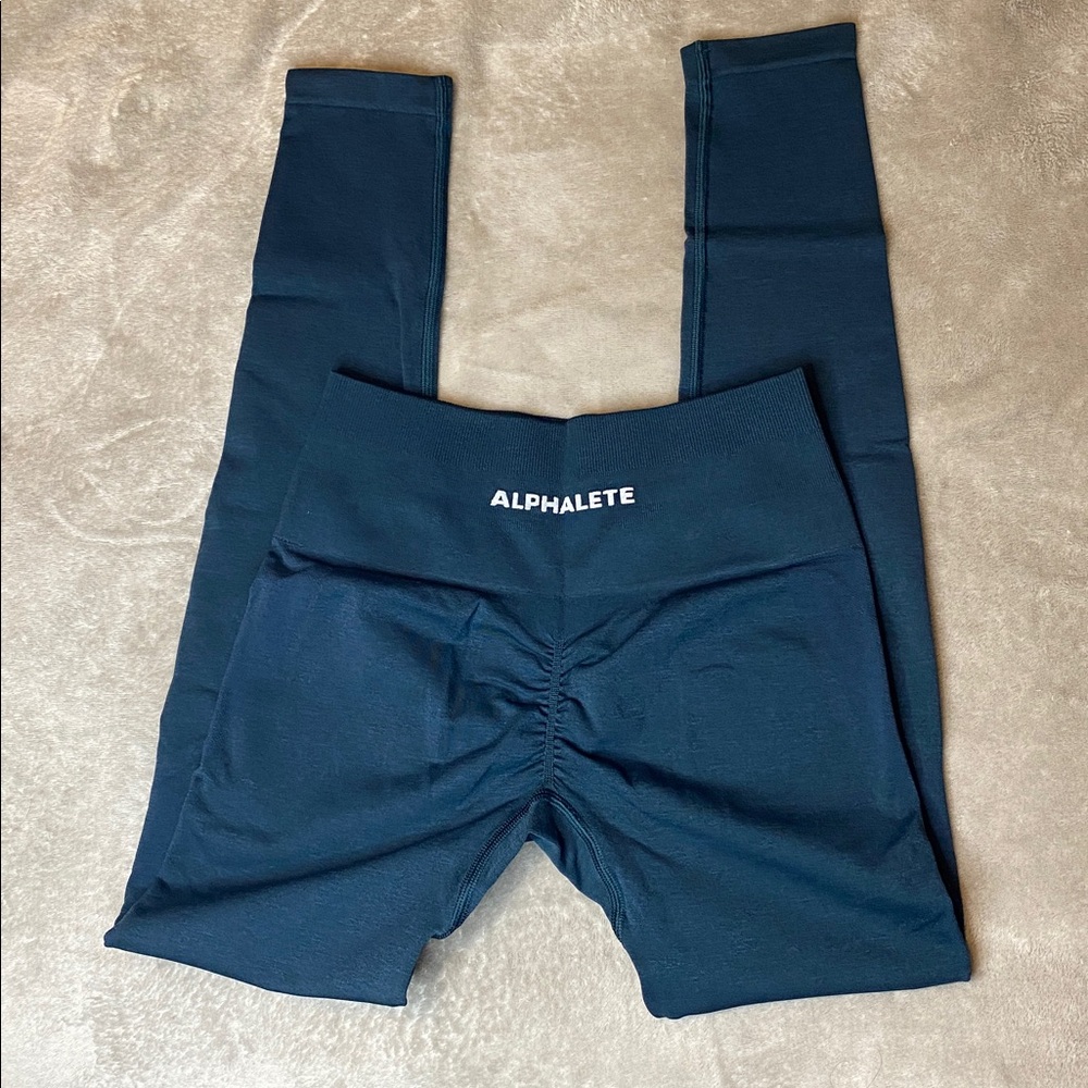 Dark Teal Alphalete Amplify Leggings